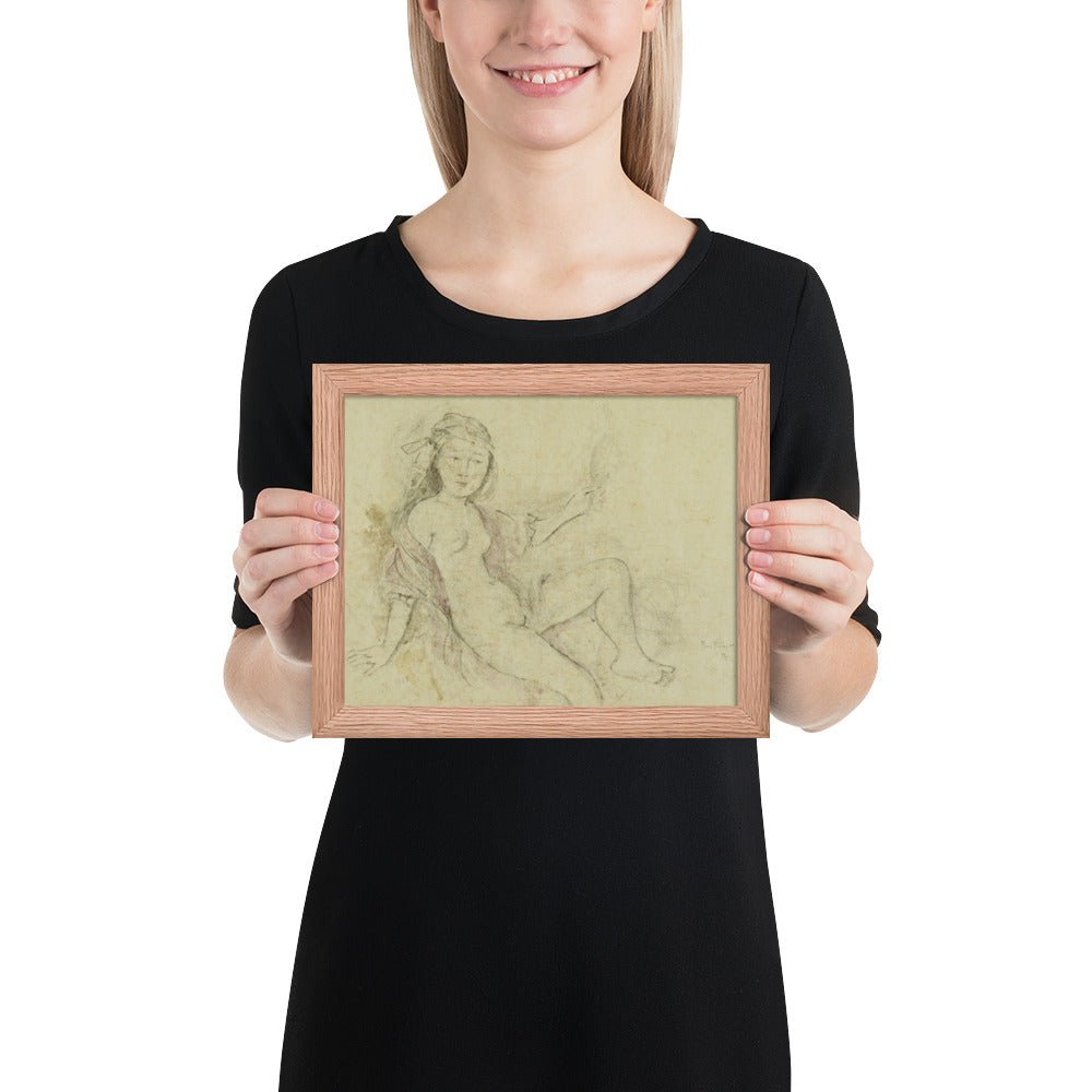 Study for the painting La Chambre Turque by Balthus, Framed poster