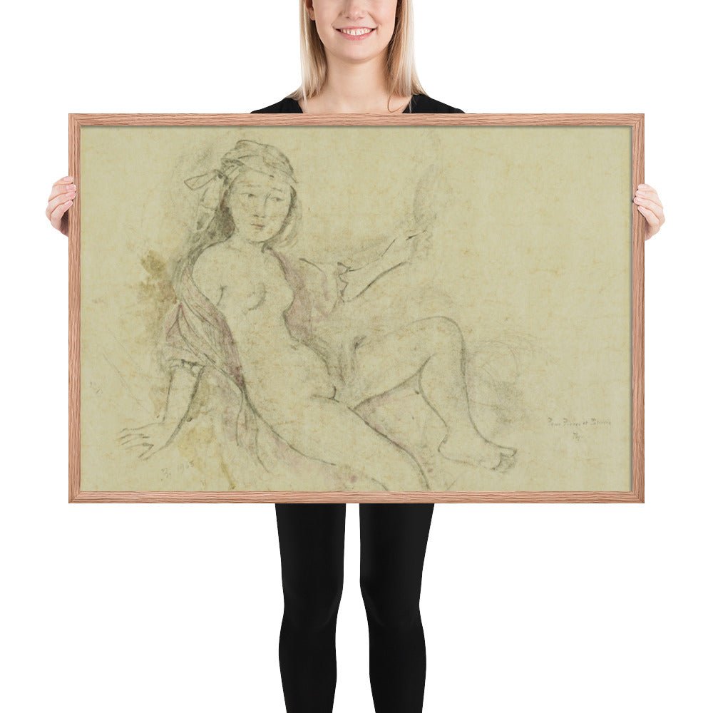 Study for the painting La Chambre Turque by Balthus, Framed poster