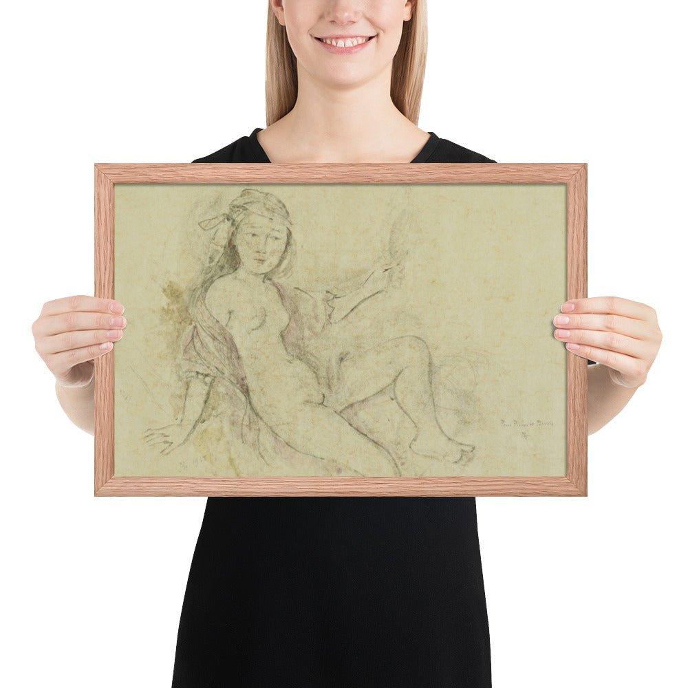 Study for the painting La Chambre Turque by Balthus, Framed poster