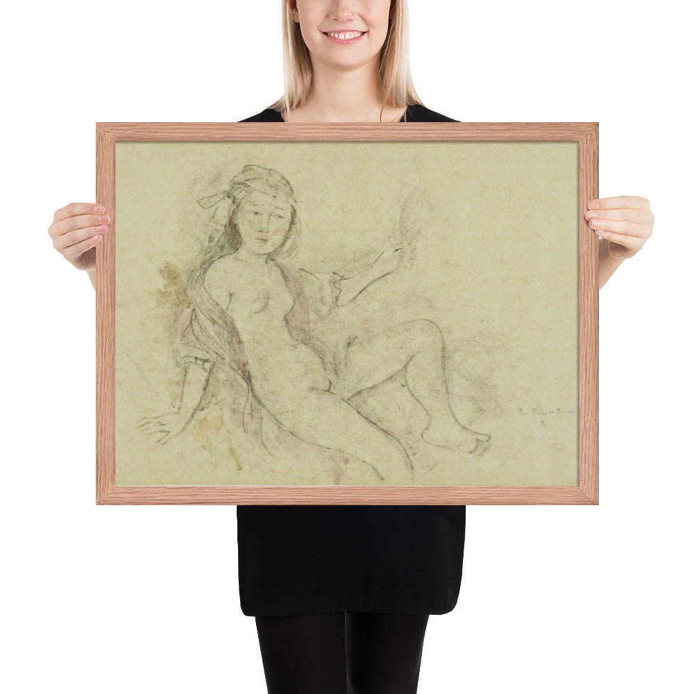 Study for the painting La Chambre Turque by Balthus, Framed poster