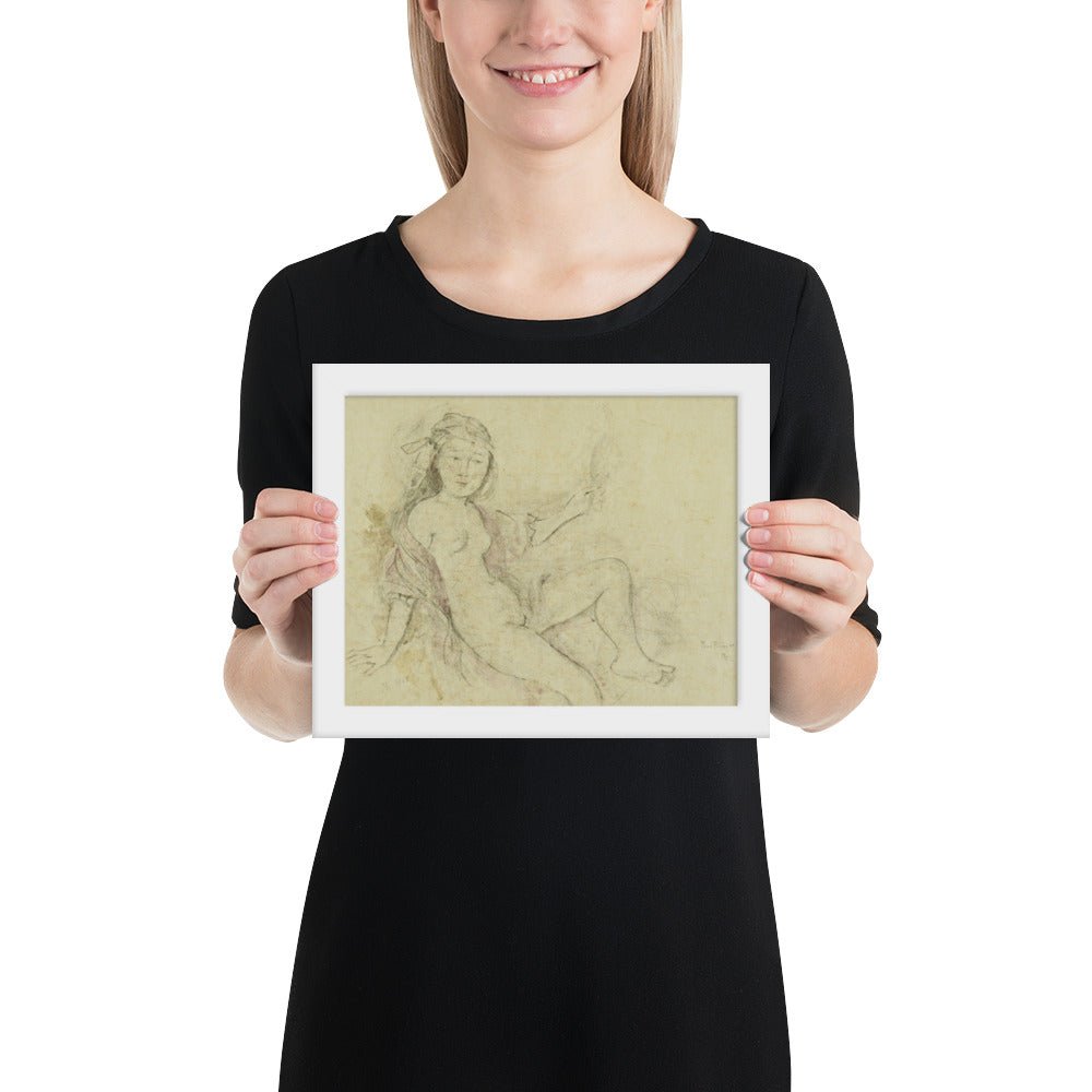Study for the painting La Chambre Turque by Balthus, Framed poster