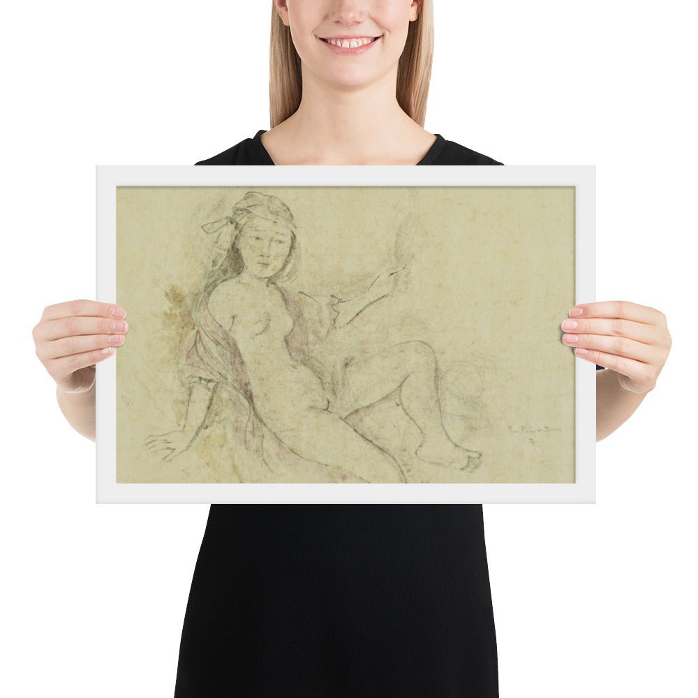 Study for the painting La Chambre Turque by Balthus, Framed poster