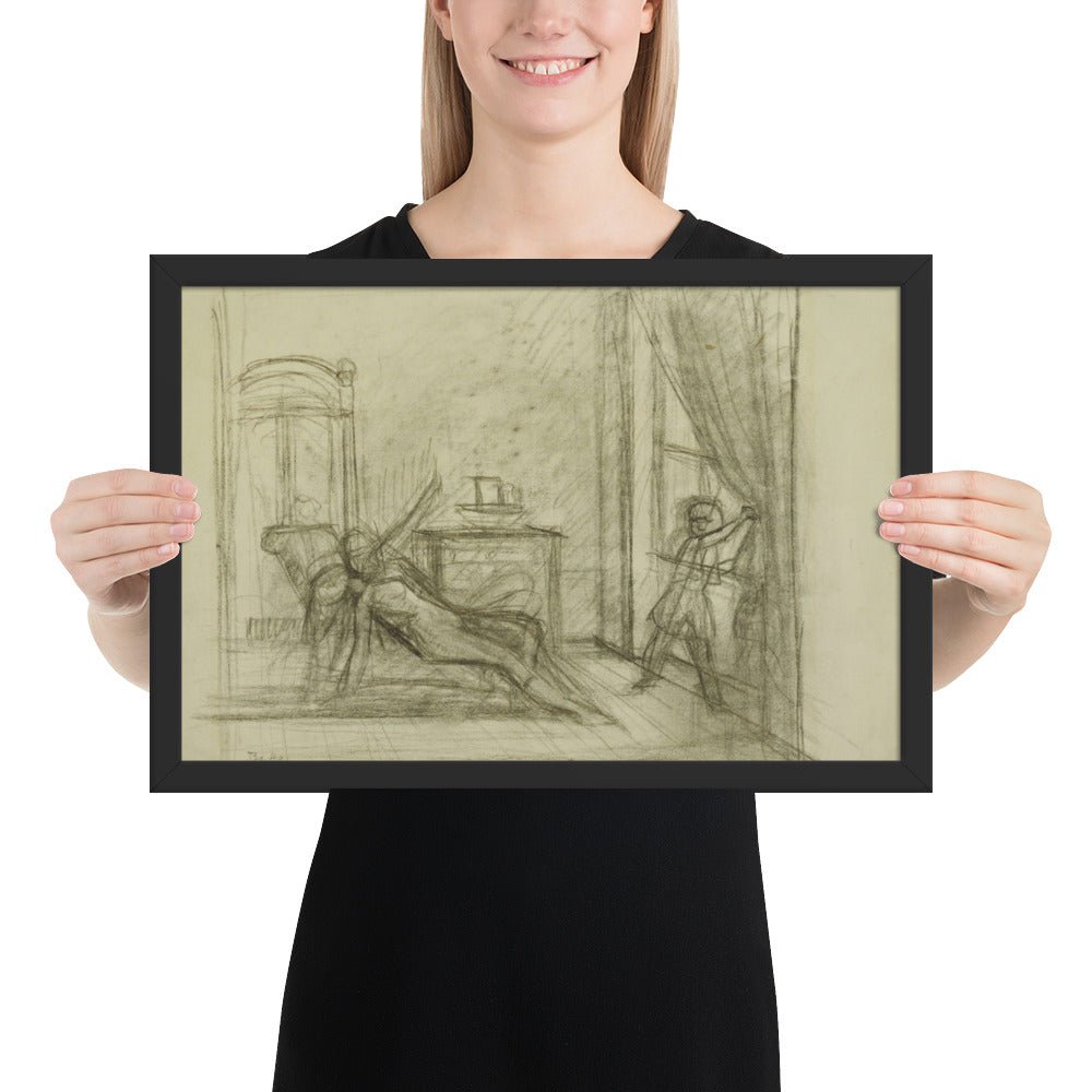 Study for The Room by Balthus, Framed poster