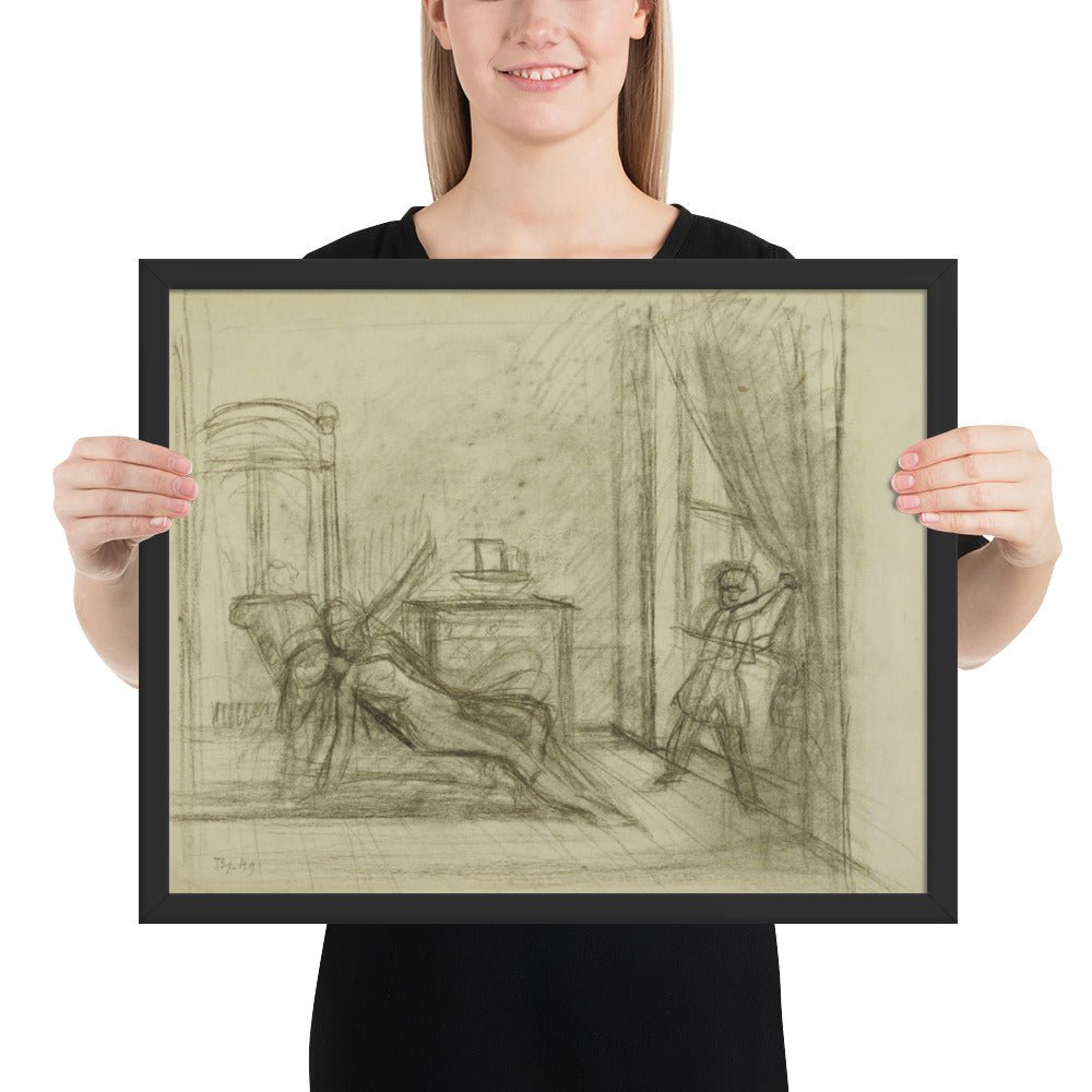 Study for The Room by Balthus, Framed poster