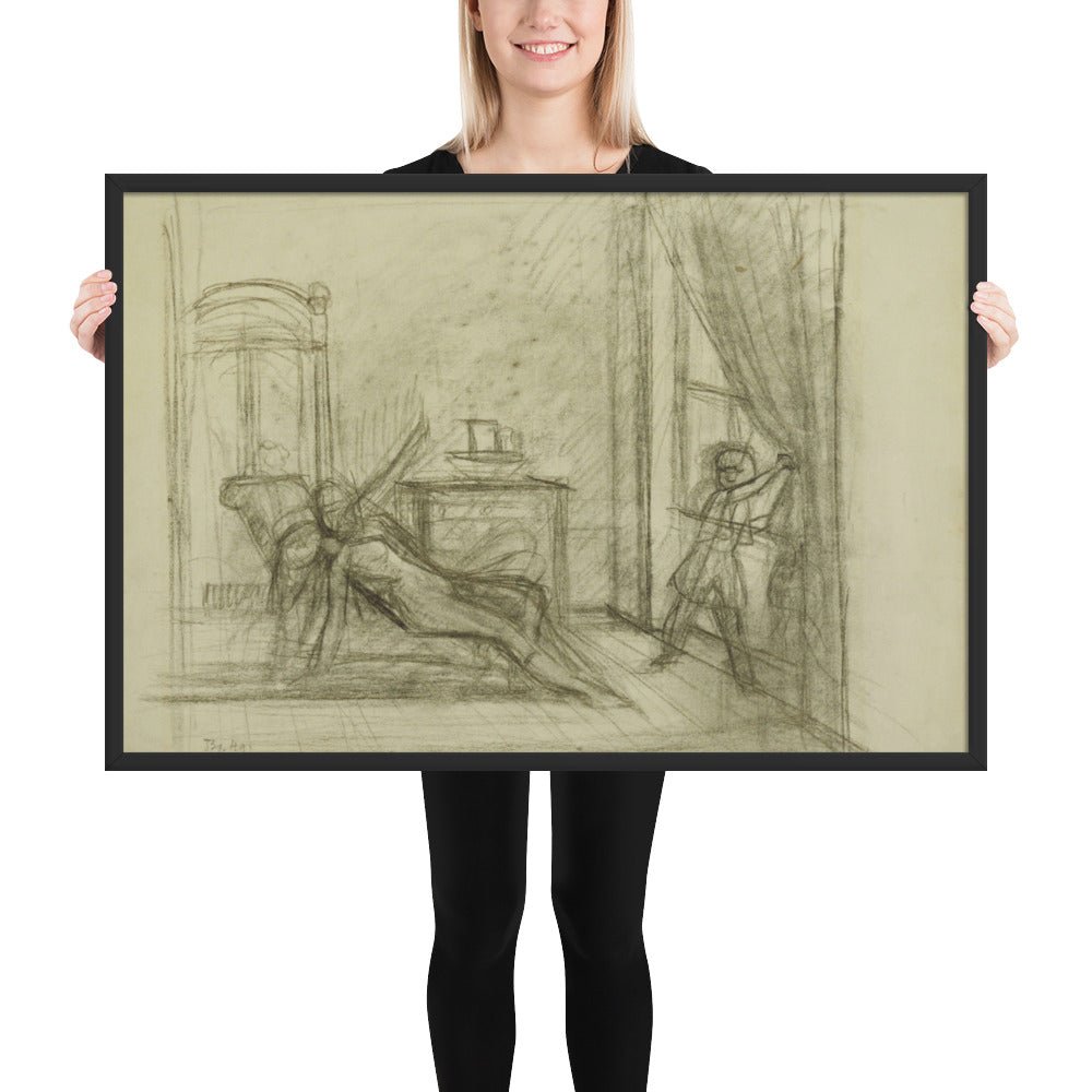 Study for The Room by Balthus, Framed poster