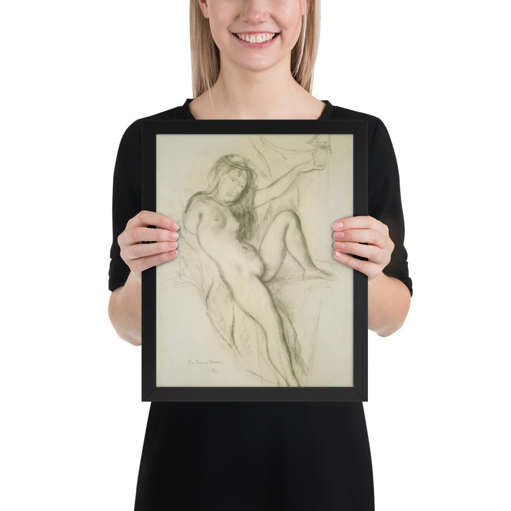 Study of a Nude by Balthus, Framed poster