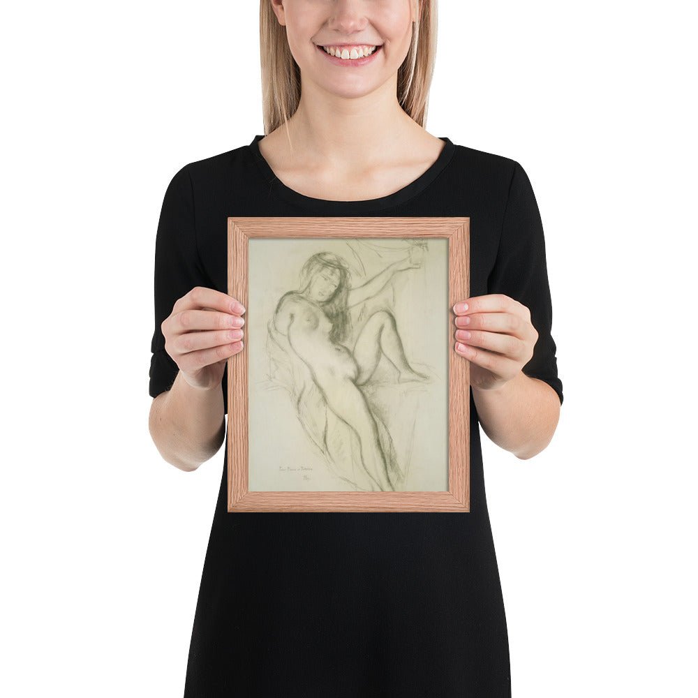 Study of a Nude by Balthus, Framed poster
