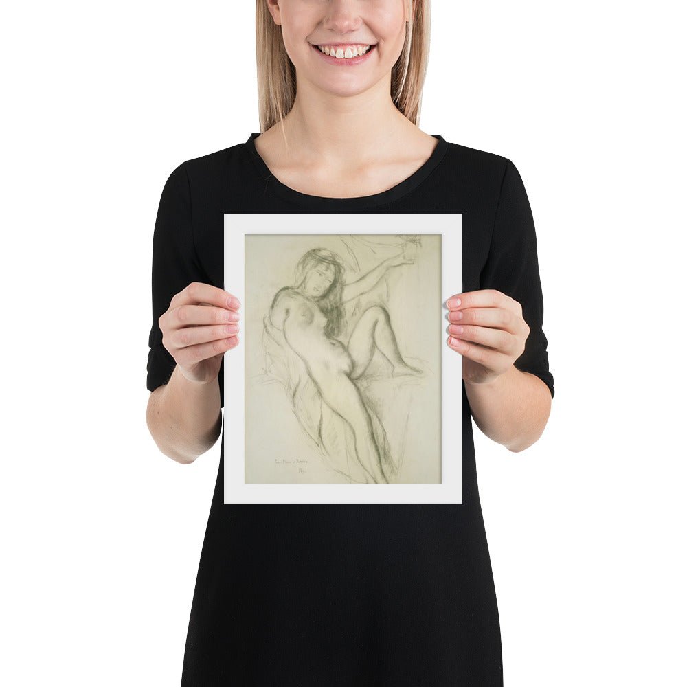 Study of a Nude by Balthus, Framed poster