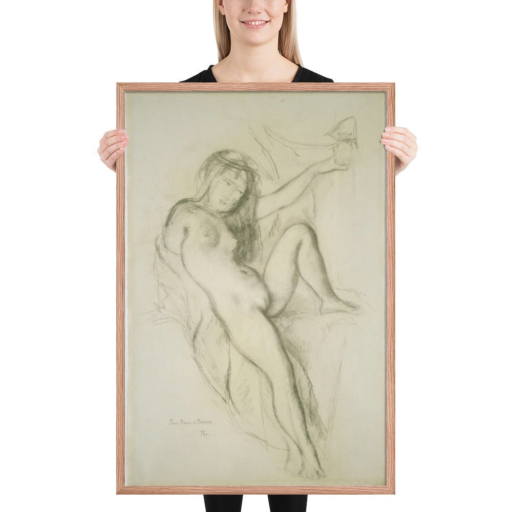 Study of a Nude by Balthus, Framed poster