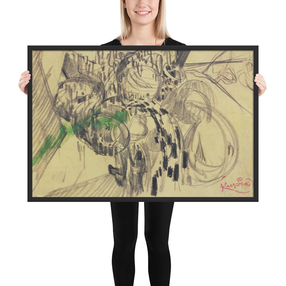 Study with Green by Frantisek Kupka, Framed poster