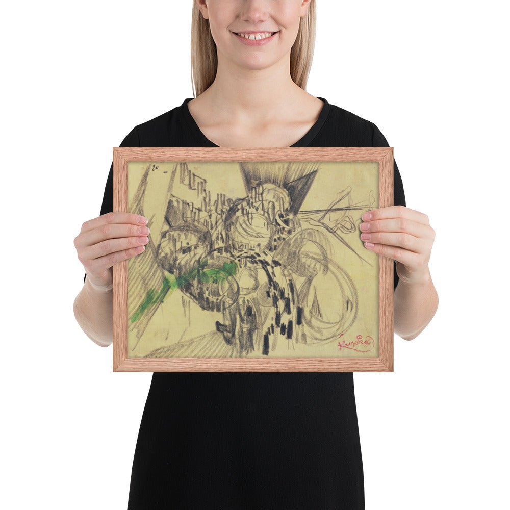 Study with Green by Frantisek Kupka, Framed poster