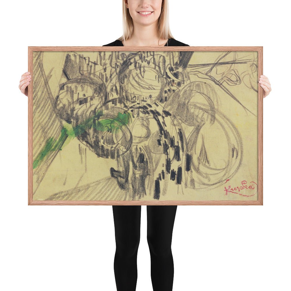 Study with Green by Frantisek Kupka, Framed poster