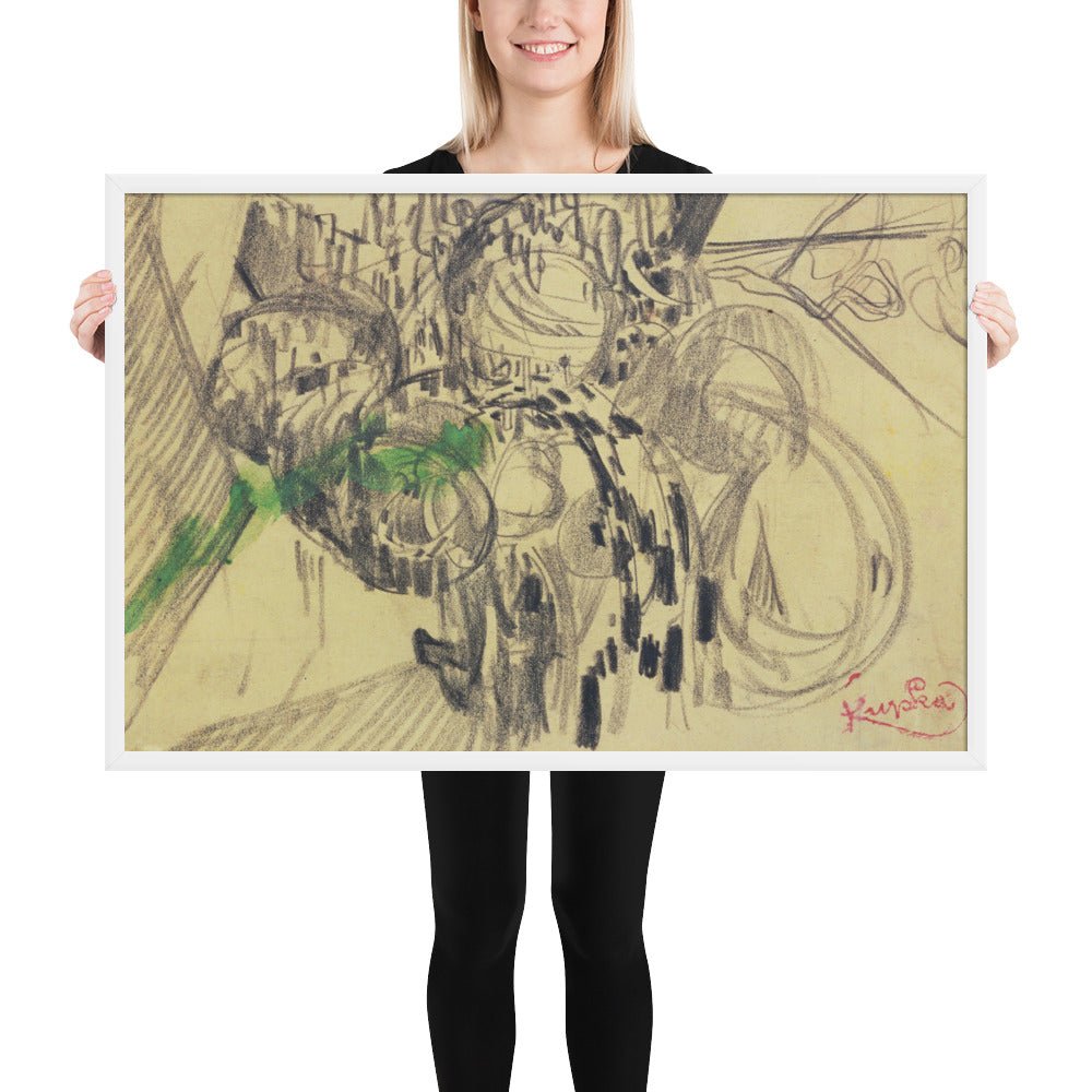 Study with Green by Frantisek Kupka, Framed poster