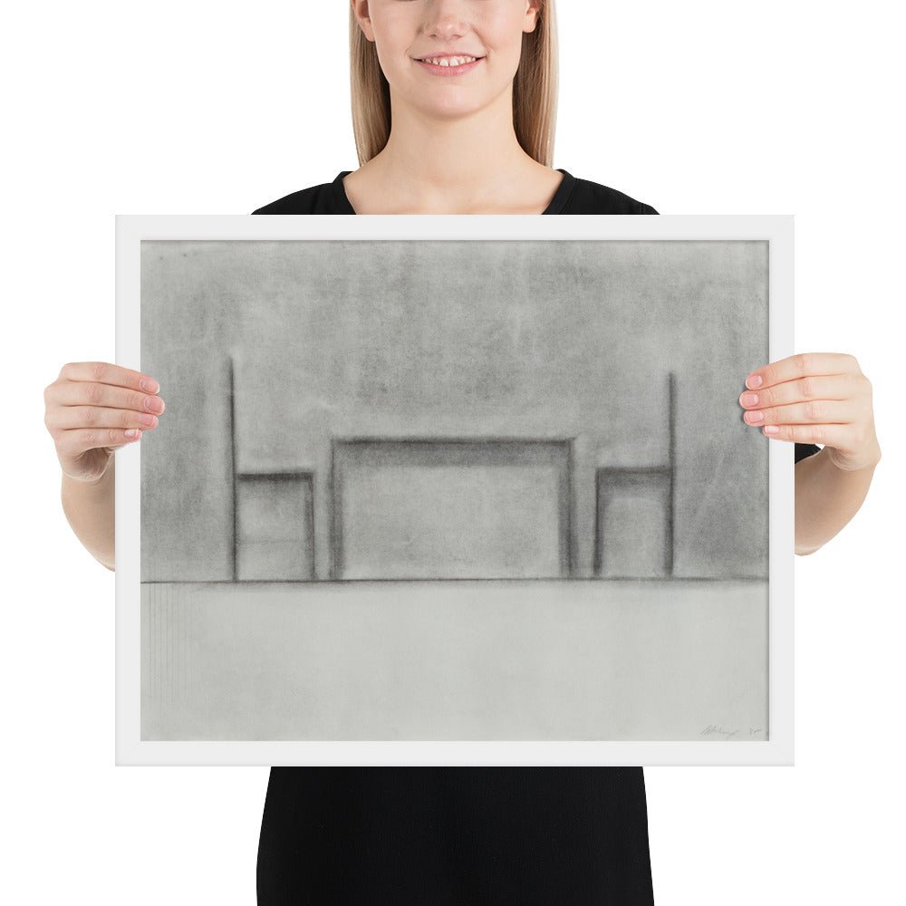 Table and Two Chairs by Richard Artschwager, Framed poster
