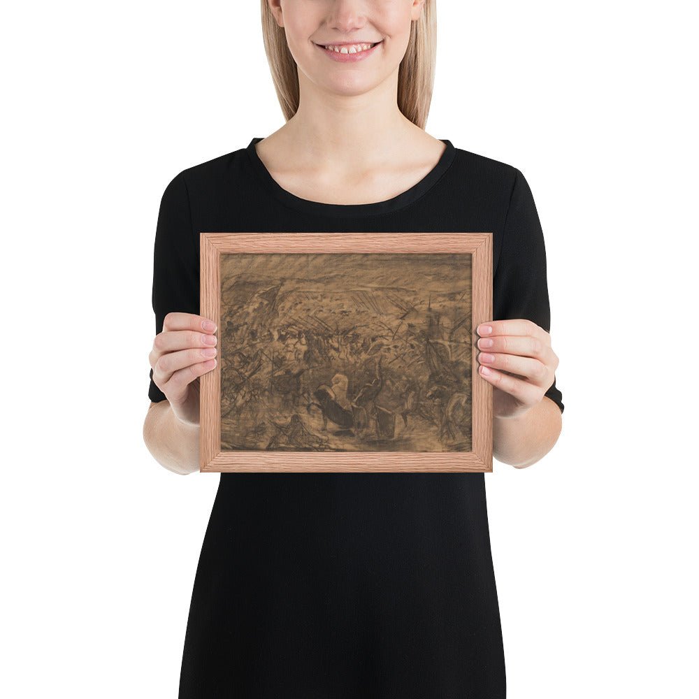 The Battle by Odilon Redon, Framed poster