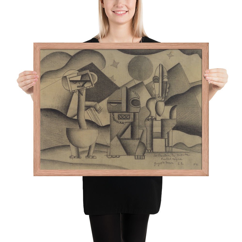 The Creation of the World, design for the scenery by Fernand Léger, Framed poster