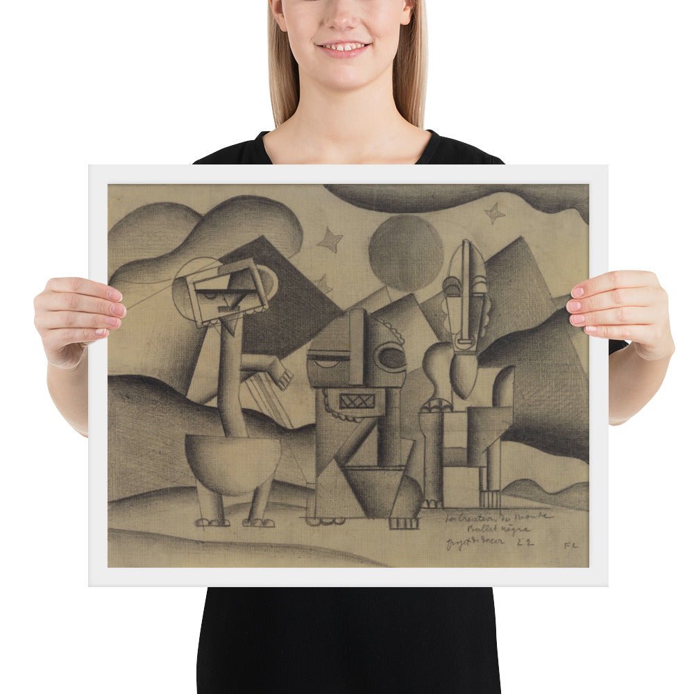 The Creation of the World, design for the scenery by Fernand Léger, Framed poster