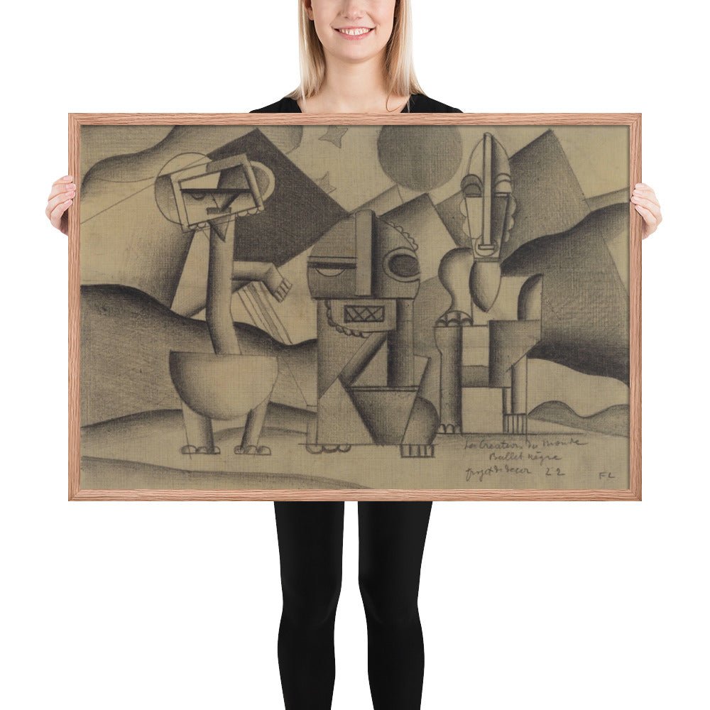 The Creation of the World, design for the scenery by Fernand Léger, Framed poster