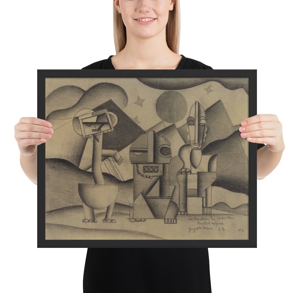 The Creation of the World, design for the scenery by Fernand Léger, Framed poster