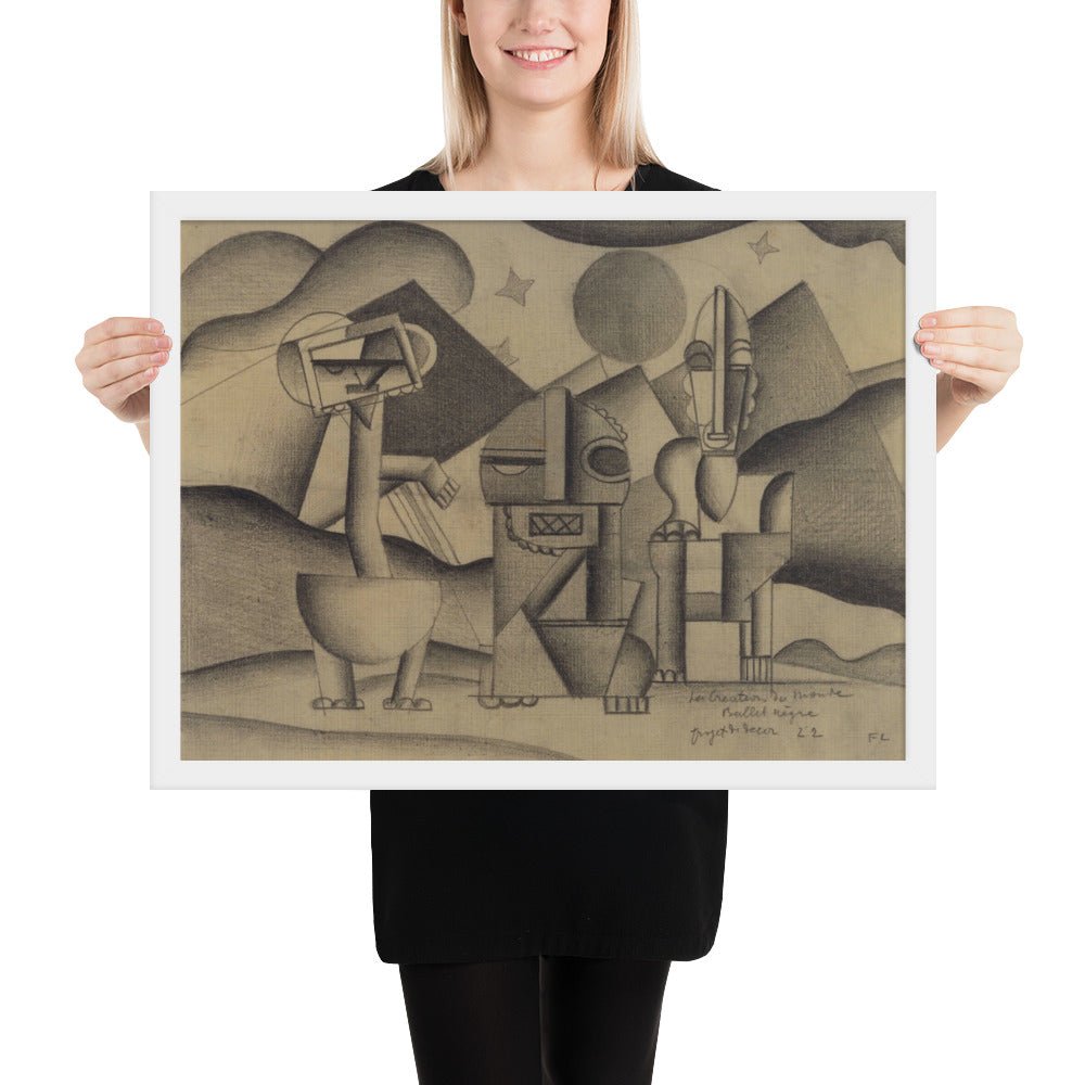 The Creation of the World, design for the scenery by Fernand Léger, Framed poster