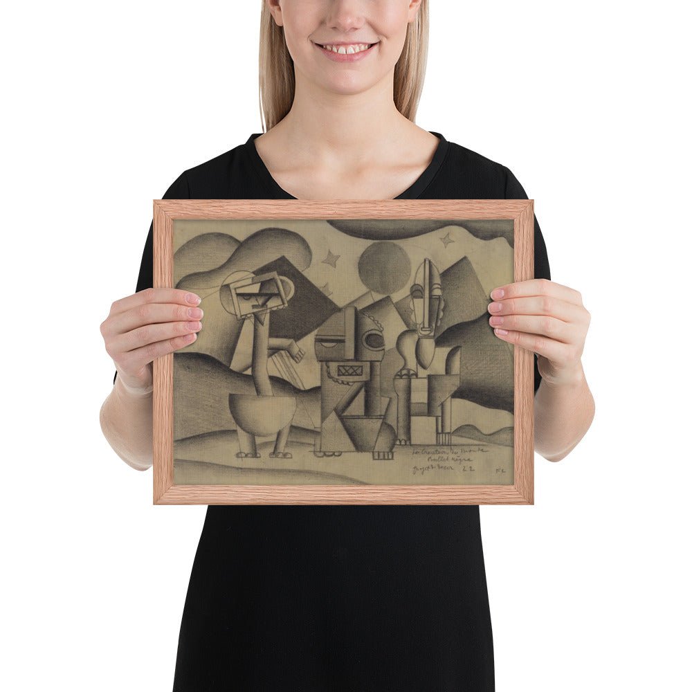 The Creation of the World, design for the scenery by Fernand Léger, Framed poster