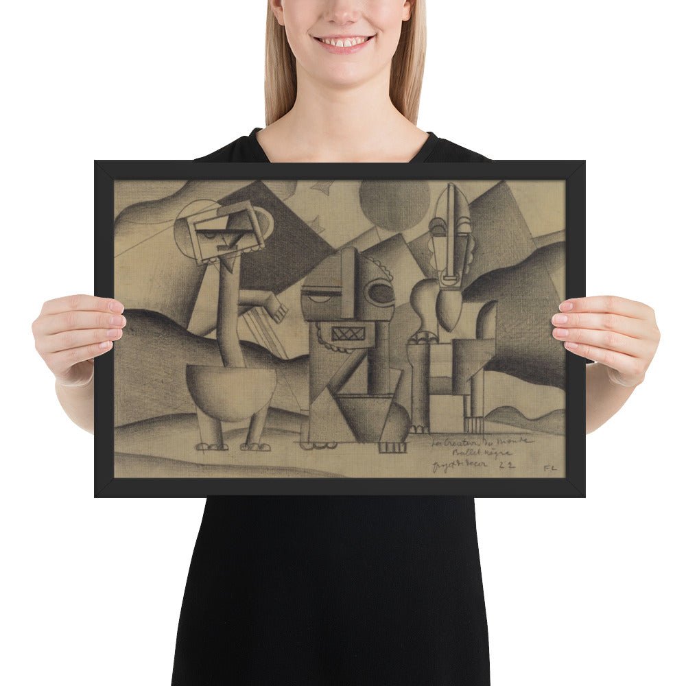 The Creation of the World, design for the scenery by Fernand Léger, Framed poster