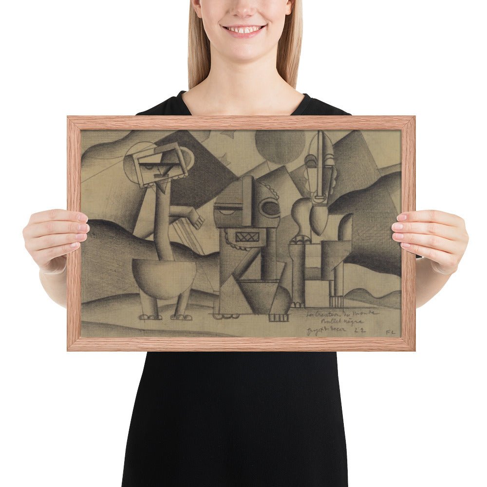 The Creation of the World, design for the scenery by Fernand Léger, Framed poster
