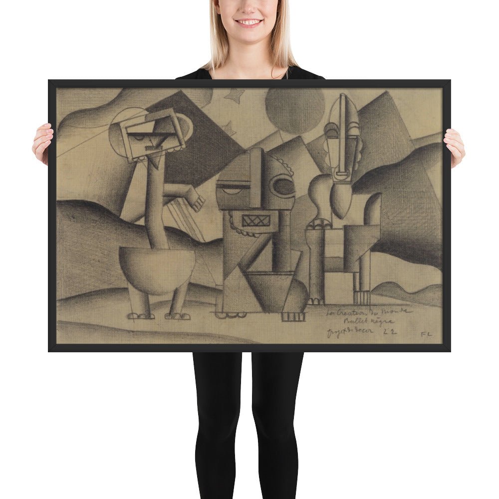 The Creation of the World, design for the scenery by Fernand Léger, Framed poster