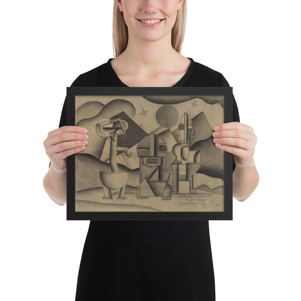 The Creation of the World, design for the scenery by Fernand Léger, Framed poster