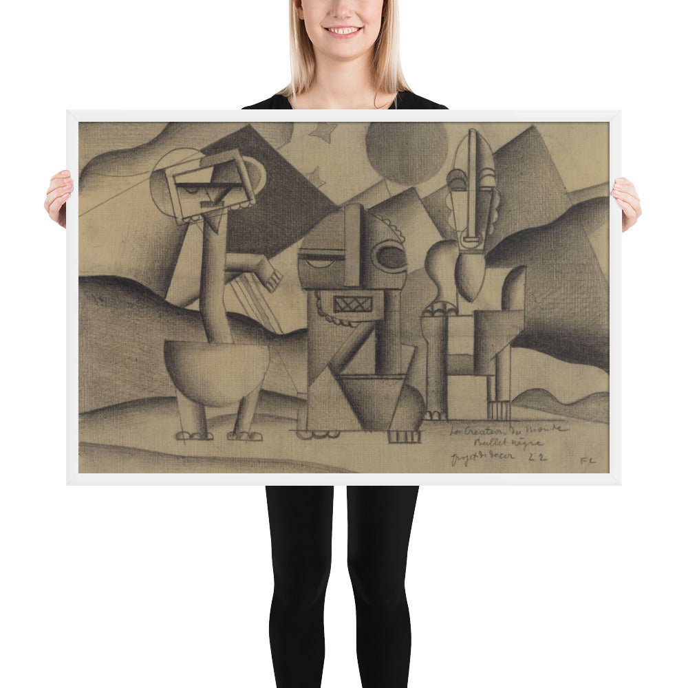 The Creation of the World, design for the scenery by Fernand Léger, Framed poster