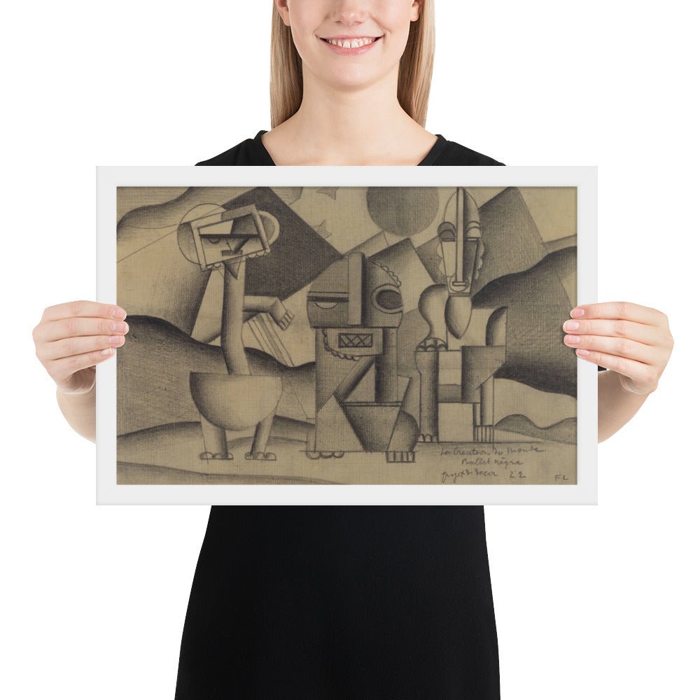 The Creation of the World, design for the scenery by Fernand Léger, Framed poster