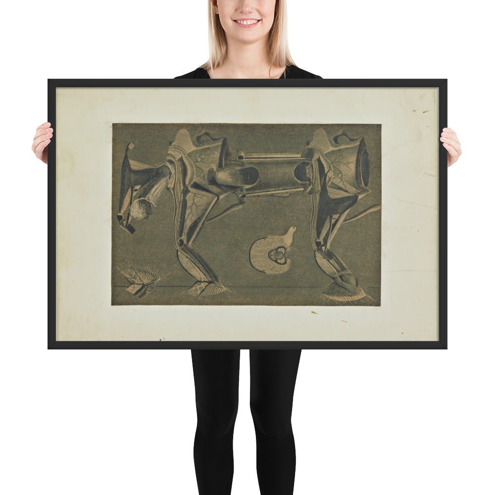 The Horse He's Sick by Max Ernst, Framed poster