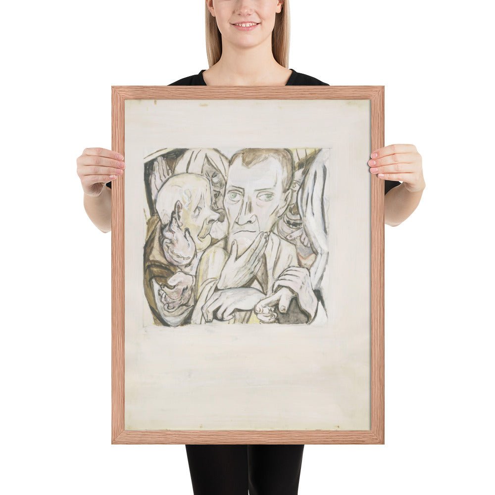 The Mocking of the Prodigal Son by Max Beckmann, Framed poster