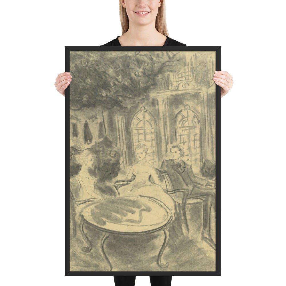 The Red and the Black by Elizabeth Peyton, Framed poster