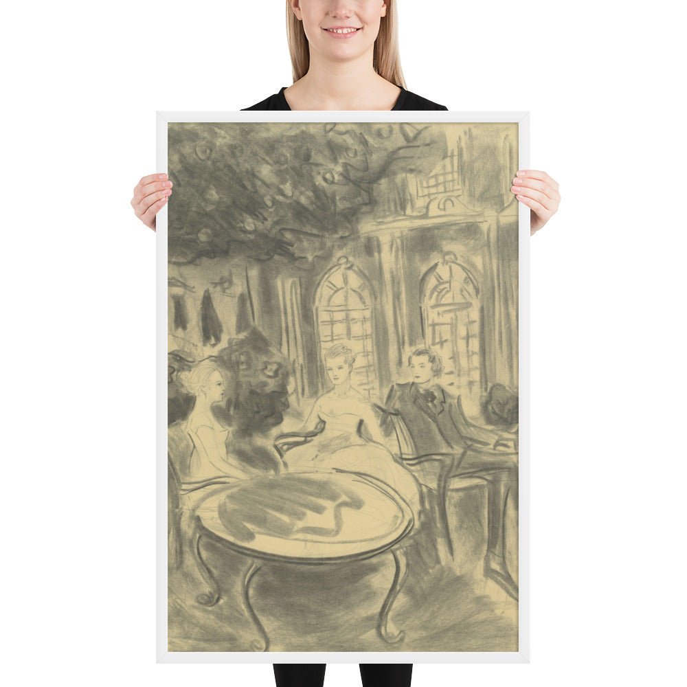 The Red and the Black by Elizabeth Peyton, Framed poster