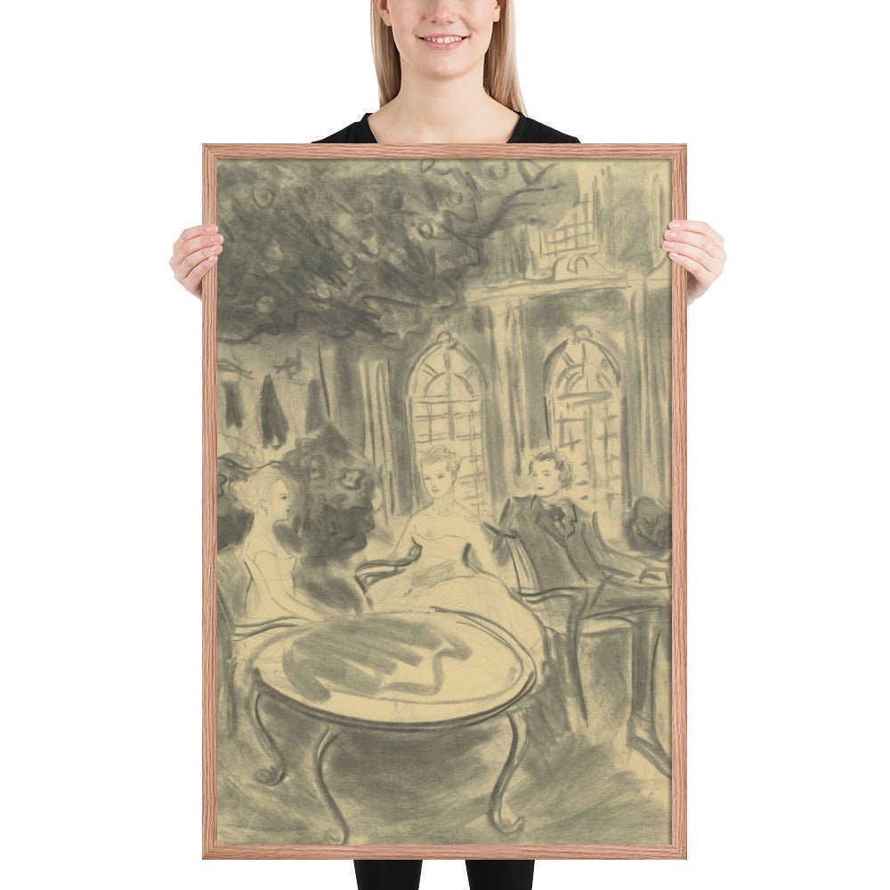 The Red and the Black by Elizabeth Peyton, Framed poster