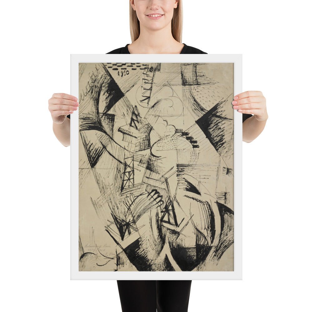 The Tower and the Wheel by Robert Delaunay , Framed poster