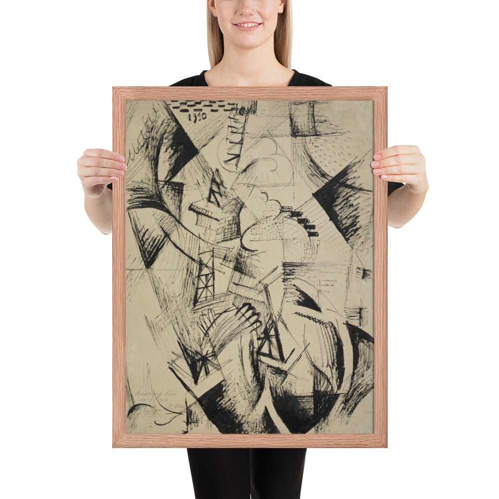 The Tower and the Wheel by Robert Delaunay , Framed poster