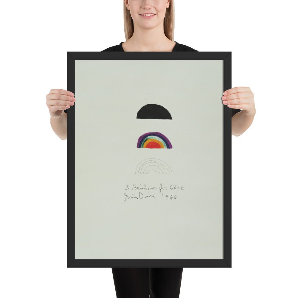 Three Rainbows for Core by Jim Dine, Framed poster