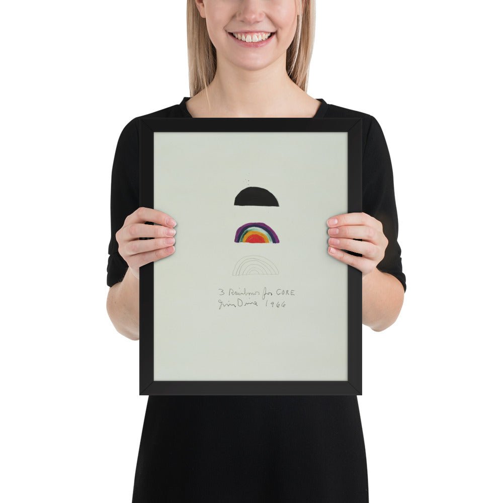 Three Rainbows for Core by Jim Dine, Framed poster