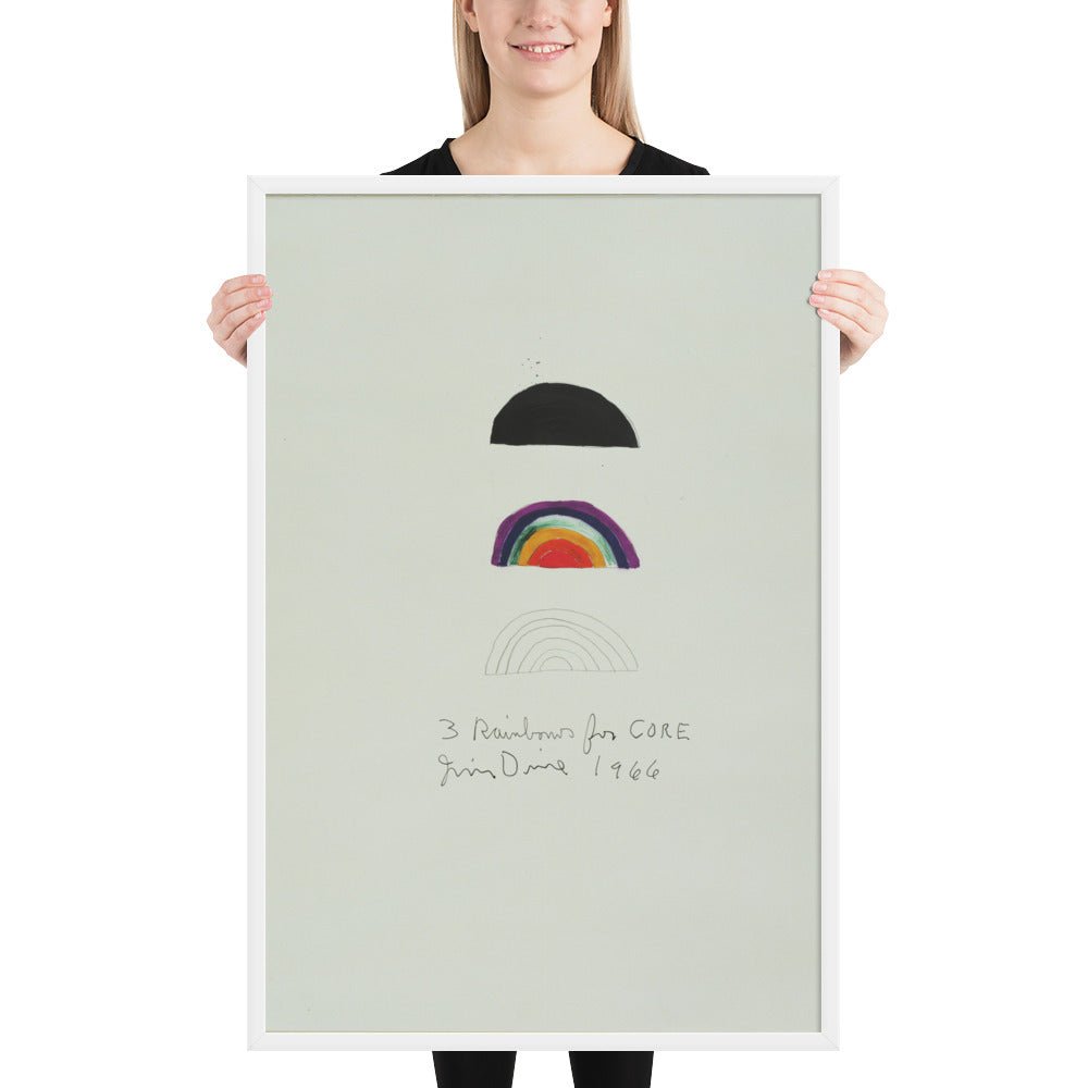 Three Rainbows for Core by Jim Dine, Framed poster