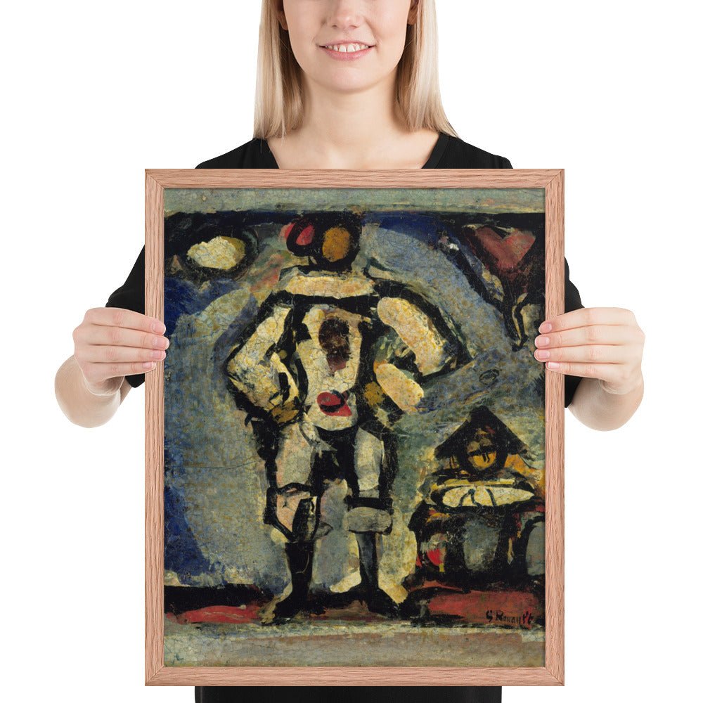 Two Clowns by Georges Rouault, Framed poster