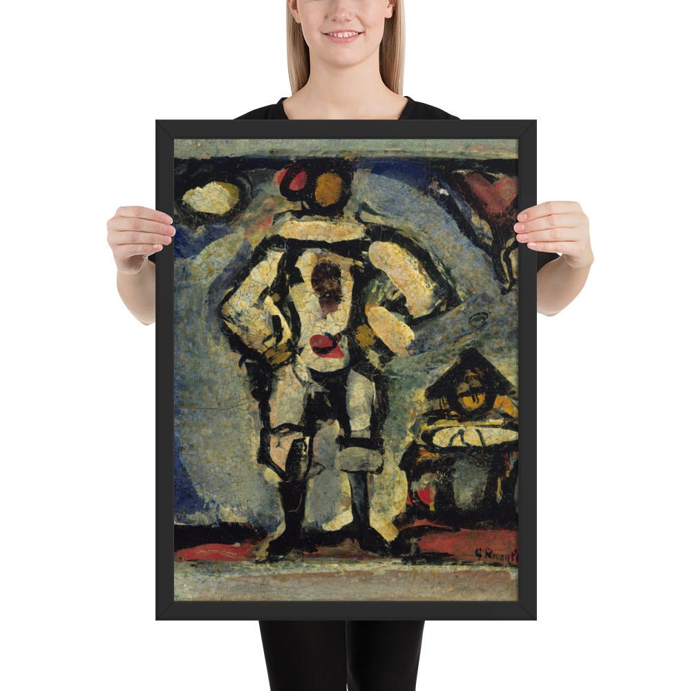 Two Clowns by Georges Rouault, Framed poster