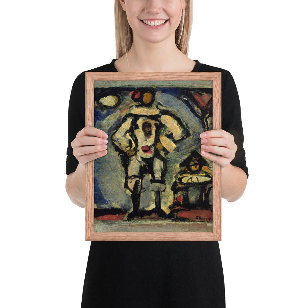 Two Clowns by Georges Rouault, Framed poster