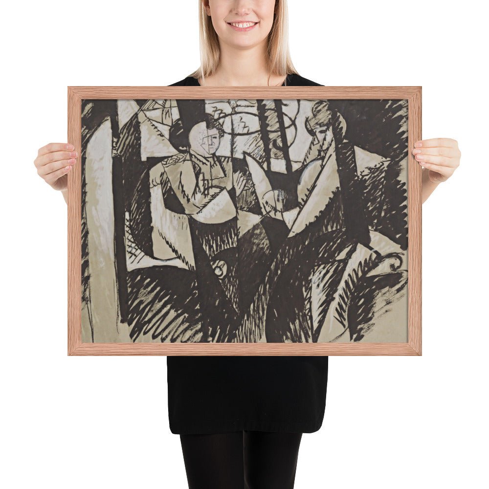 Two Women Seated by a Window by Albert Gleizes, Framed poster