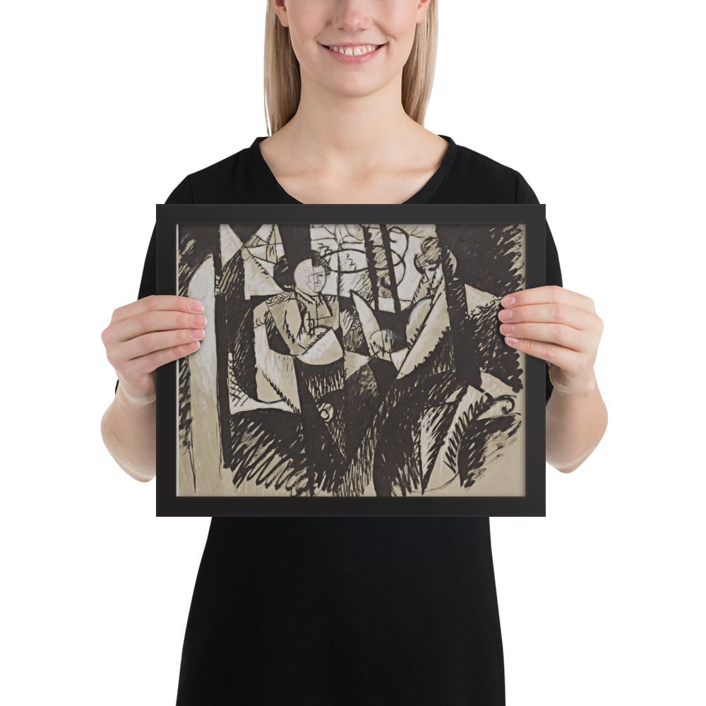 Two Women Seated by a Window by Albert Gleizes, Framed poster