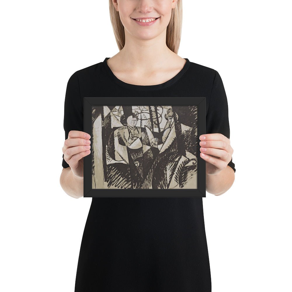 Two Women Seated by a Window by Albert Gleizes, Framed poster