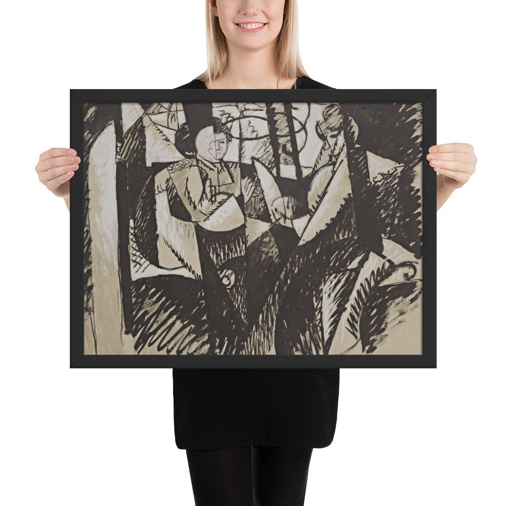 Two Women Seated by a Window by Albert Gleizes, Framed poster