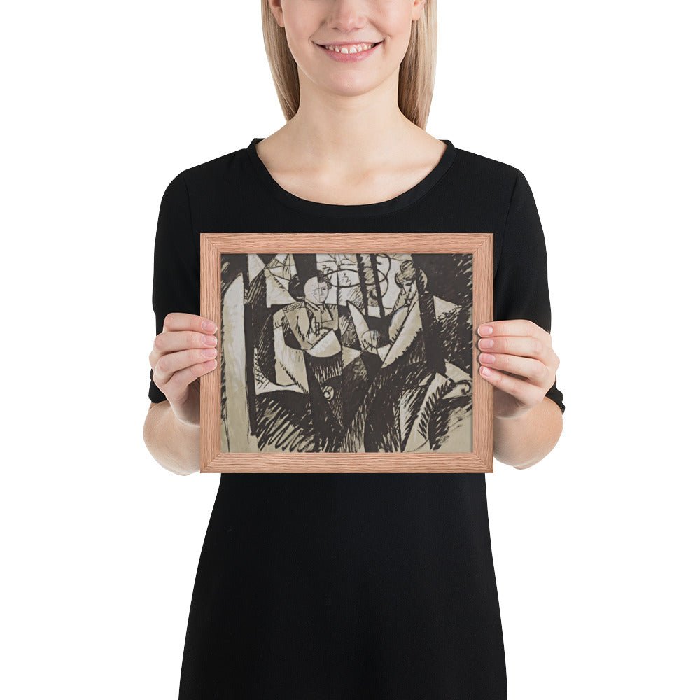Two Women Seated by a Window by Albert Gleizes, Framed poster