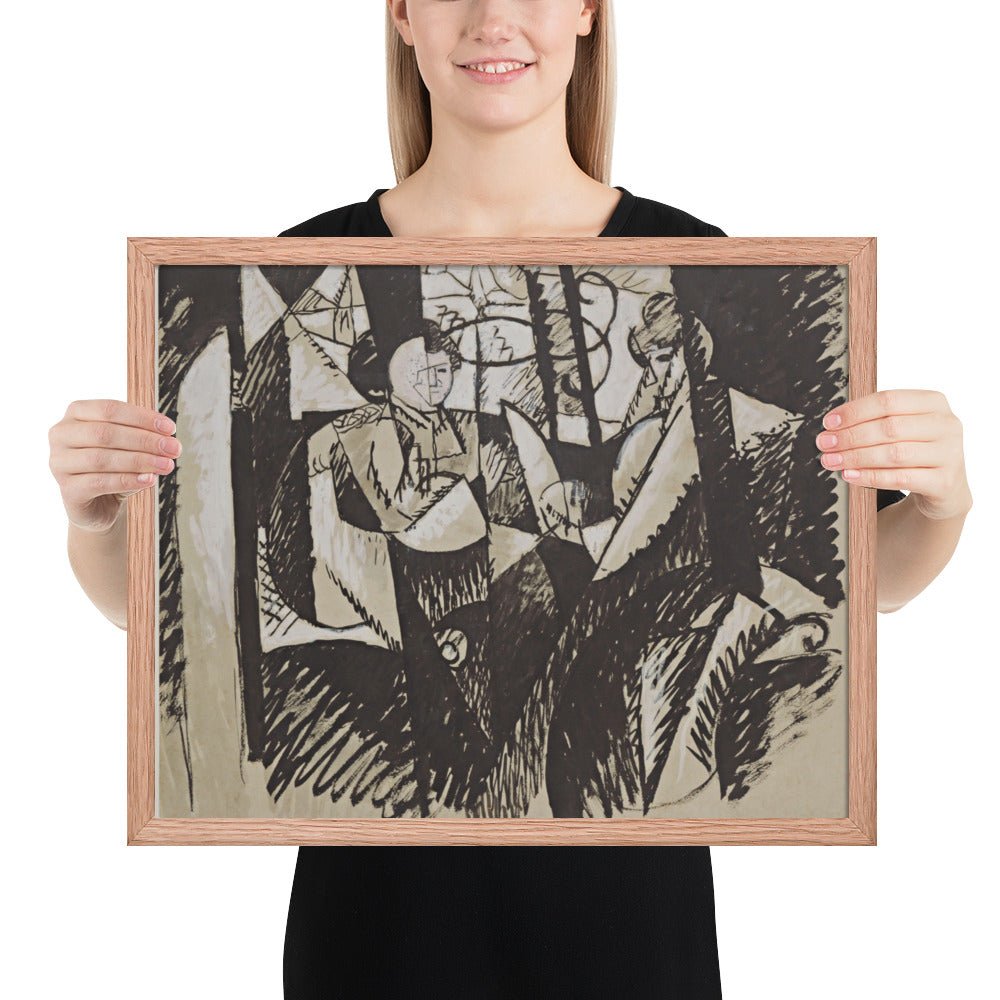 Two Women Seated by a Window by Albert Gleizes, Framed poster